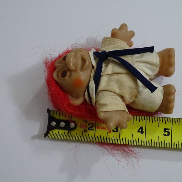 Vintage 1986 DAM Troll Doll Red Hair Sailor Outfit 5 inch FLAW - Picture 9 of 9